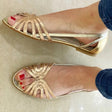 Eleonora | Lightweight Golden Sandals for Summer