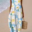 Evelyn - Women’s Sleeveless Relaxed Fit Midi Dress
