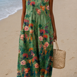 Savannah - Women's Sleeveless Printed Midi Casual Dress