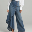 Calvra | Denim Wrap Trousers