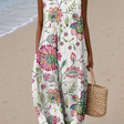 Stella - Women's Sleeveless Printed Midi Casual Dress