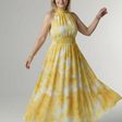 Sylin™ Gathered Halter Midi Dress