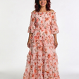 Rosalie | Floral Ruffle Tiered Maxi Dress with Off-Shoulder Design