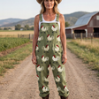 Cleo | Sage Green Printed Wide-Leg Jumpsuit