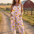 Evangeline | Bloom Day Jumpsuit in Pink Floral Print