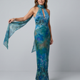 Juniper | Sleeveless Maxi Dress with Keyhole Halter Neck