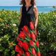 Cylia | Soft Rose Maxi Dress