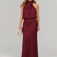 Nopal™ Sleeveless Draped Neck Midi Dress