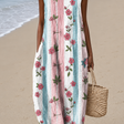 Anna - Women's Sleeveless Printed Midi Casual Dress