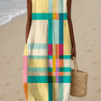 Samantha - Women's Sleeveless Printed Midi Casual Dress