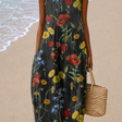 Hazel - Women’s Sleeveless Relaxed Fit Midi Dress