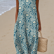 Savannah - Women's Sleeveless Printed Midi Dress