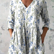 Jeanne | Long Blouse with V-Neck
