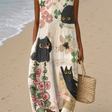 Julia Mae - Women's Sleeveless Printed Midi Casual Dress