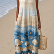 Hannah - Women's Sleeveless Printed Midi Casual Dress