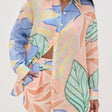 Amandine | Tropical Leaf Printed Short Set