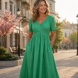 Amalia | Chic Midi Dress with a Wrap Design