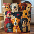 Handcrafted Laundry Basket with Vibrant Dog Design