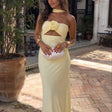 Maxi Halter Dress with Rose Corsage