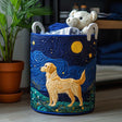 Golden Dog Charm | Handcrafted Clothing Basket