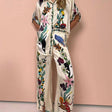 Nika | Resort Vibes Satin Unique Print Shirt & Trousers Set Fit