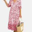 Aria™ | Elegant Floral Dress with V-Neck