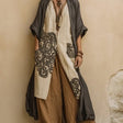 Sophie | Dark Grey & Brown Tribal Print Three-Piece Set