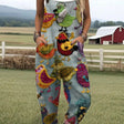Vintage Colourful Bird Dungarees
