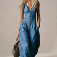 Daisy | Denim-Style Jumpsuit