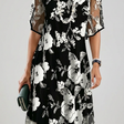Elisa - Graceful Floral Chiffon Gown
