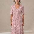 Colette | Polka Dot Print Midi Dress with Flattering Fit