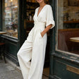Daniela - Chic V-Neck Wide-Leg Jumpsuit