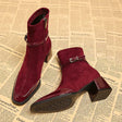 Avenor - Buckled Suede Ankle Boots