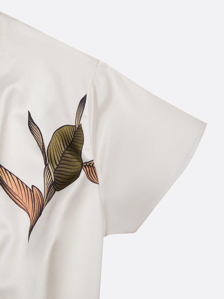 Aura | Satin Botanical Print Dress