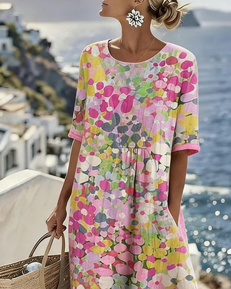 Flora | Flowing Floral Midi Dress