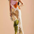 Kira | Resort Vibes Elegant Floral Print One-shoulder Maxi Dress