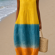 Eliana - Women's Sleeveless Printed Beach Midi Dress Loose