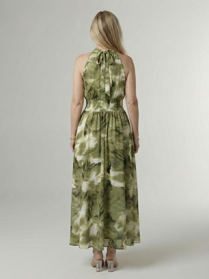 Brielle | V-Neck Short Sleeve Tiered Midi Dress