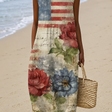Eleanor - Women's Sleeveless Printed Midi Casual Dress