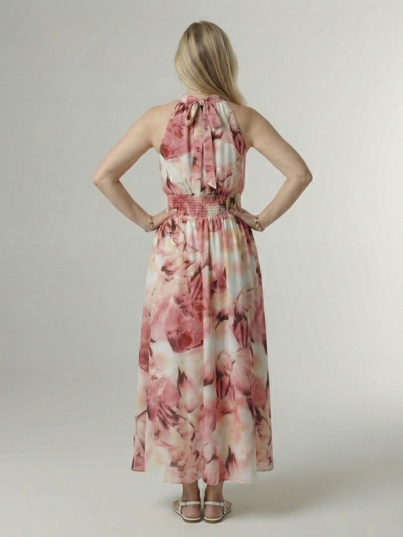 Brielle | V-Neck Short Sleeve Tiered Midi Dress