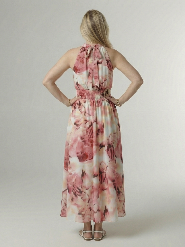 Brielle | V-Neck Short Sleeve Tiered Midi Dress