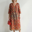 Carter | Ease Patchwork Midi Dress