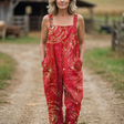 Beatrice | Relaxed Full-Length Jumpsuit in Red