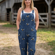 Rhea | Bee Print Thin Strap Jumpsuit