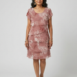 Aria | Soft Motif Tier Knee Length Dress