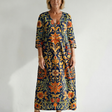 Elise | Clean Ornate Floral Midi Dress