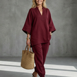 Brielle | V-Neck Short Sleeve Tiered Midi Dress