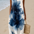 Abigail - Women's Sleeveless Printed Midi Casual Dress