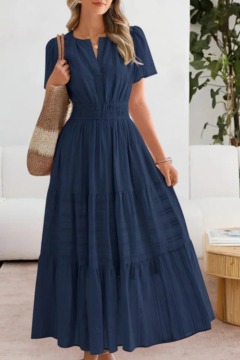 Emma | Gathered Waist Maxi Dress