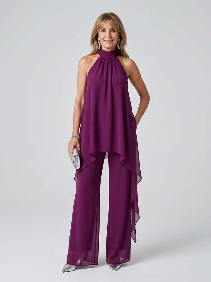 Brielle | V-Neck Short Sleeve Tiered Midi Dress